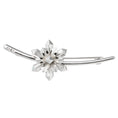 Load image into Gallery viewer, Silver quartz and diamond brooch