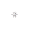 Load image into Gallery viewer, Single silver quartz and diamond loop