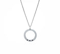 Charger l'image dans la visionneuse de la galerie, Collier H 3 diamants noirs et aluminium anodisé
