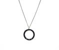 Charger l'image dans la visionneuse de la galerie, Collier H 3 diamants blancs et aluminium anodisé noir