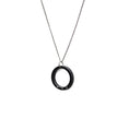 Charger l'image dans la visionneuse de la galerie, Collier H 3 diamants blancs et aluminium anodisé noir