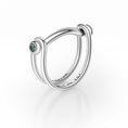 Load image into Gallery viewer, Teal Blue and Silver Diamond Switch Ring