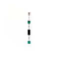 Load image into Gallery viewer, Louisette single right earring in silver, black and green onyx
