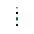 Load image into Gallery viewer, Louisette single left earring in silver, black and green onyx
