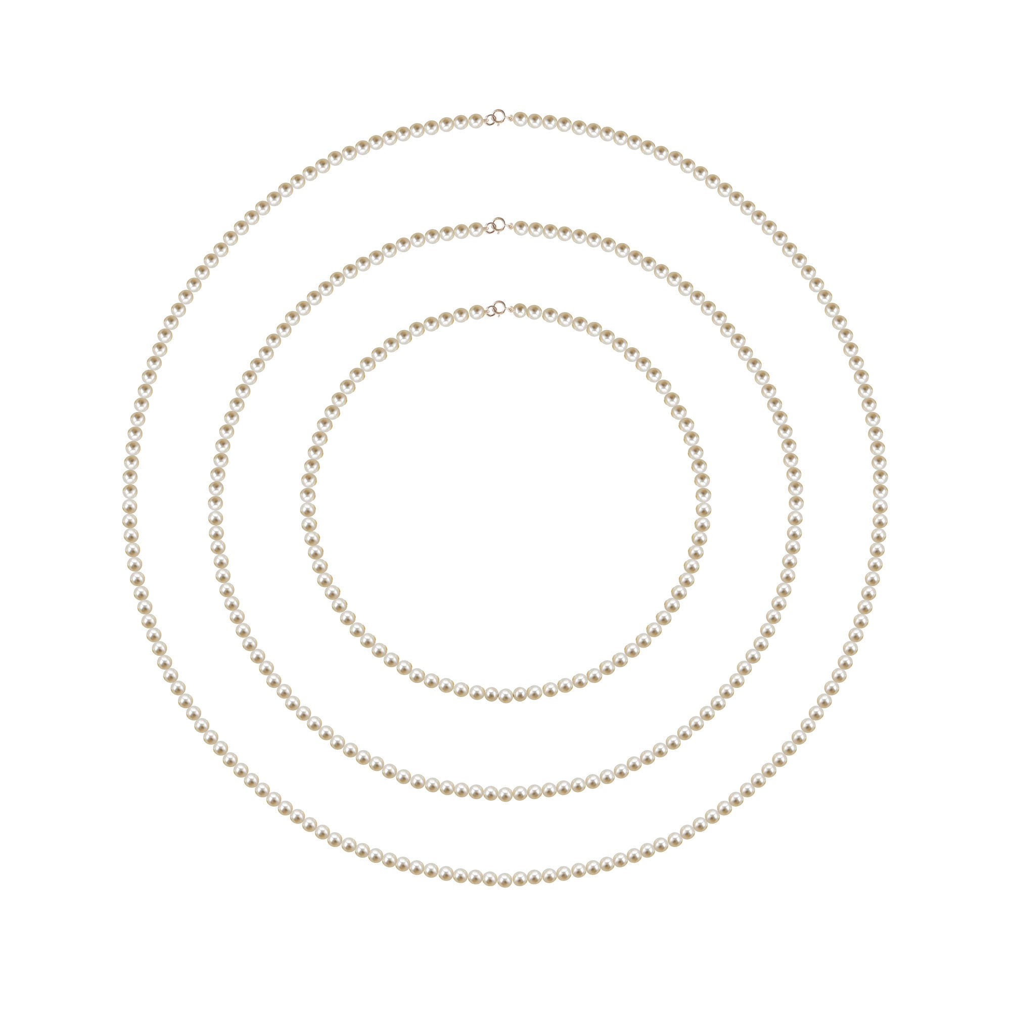 White pearl necklace 60 cm 