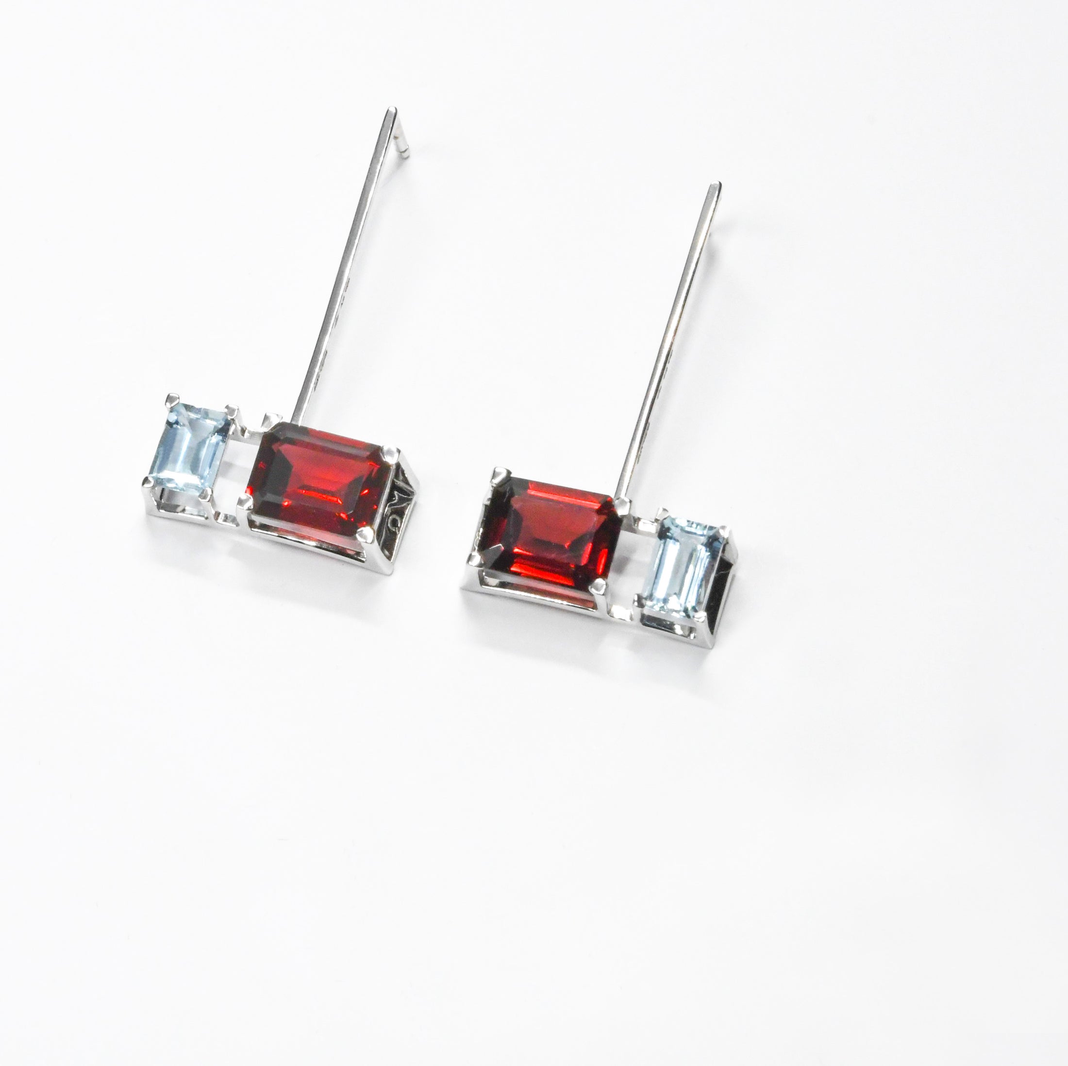 Boucles d'oreilles Miroir red