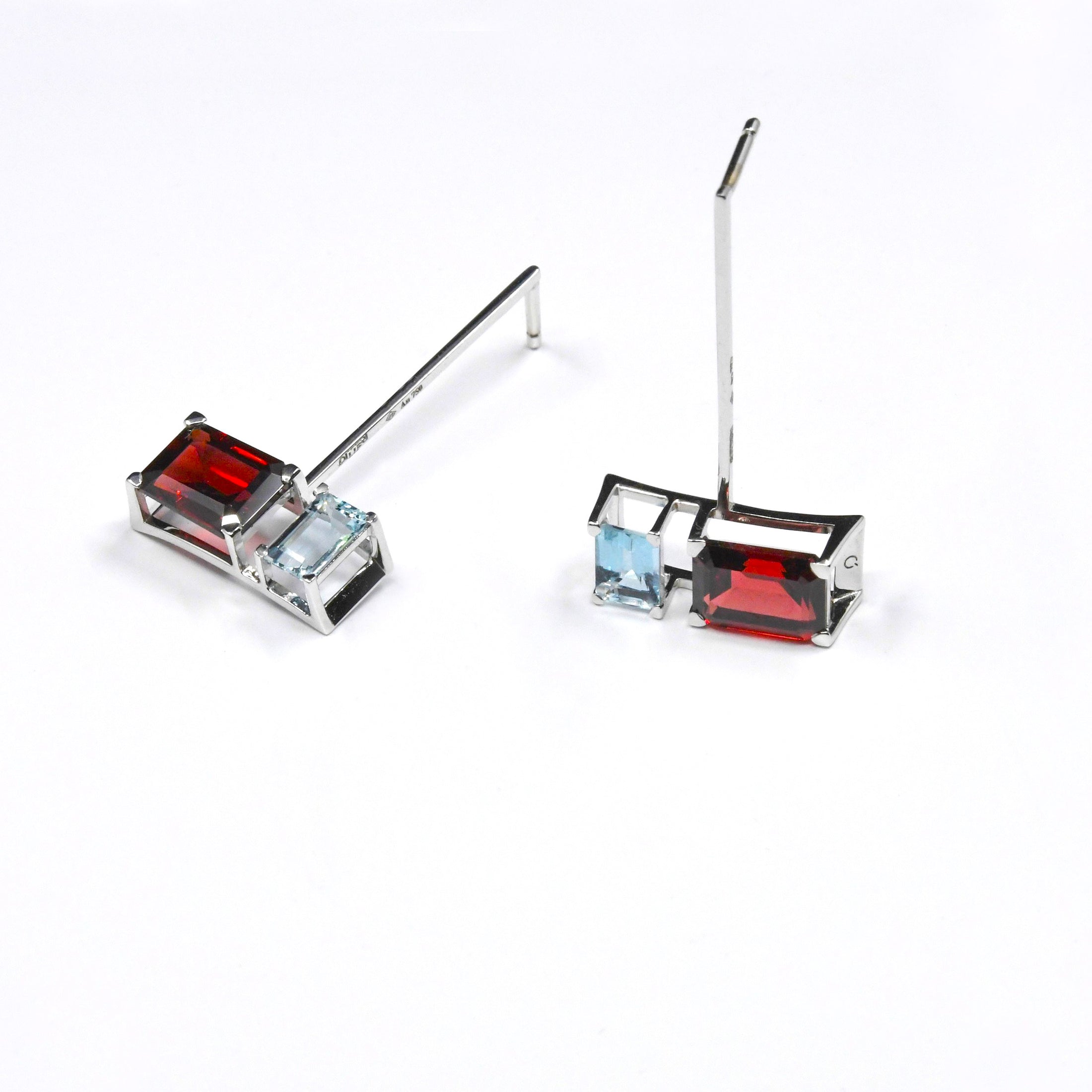 Boucles d'oreilles Miroir red