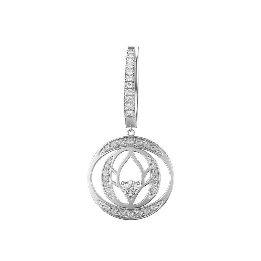 Mono boucle d'oreille Audace or blanc et diamants – Singularity Galleries