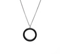 Charger l'image dans la visionneuse de la galerie, Collier H 3 diamants blancs et aluminium anodisé noir
