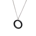 Charger l'image dans la visionneuse de la galerie, Collier H 3 diamants blancs et aluminium anodisé noir
