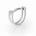 Load image into Gallery viewer, Switch diamond, akoya pearl and silver ring
