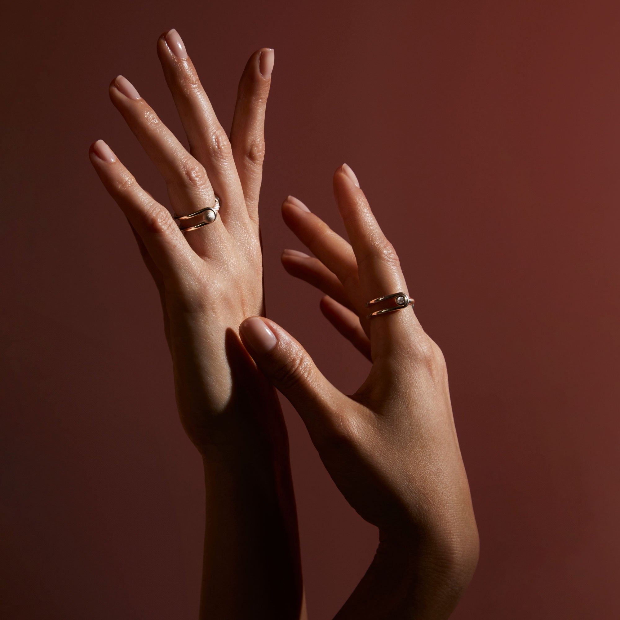 Switch diamond, akoya pearl and silver ring