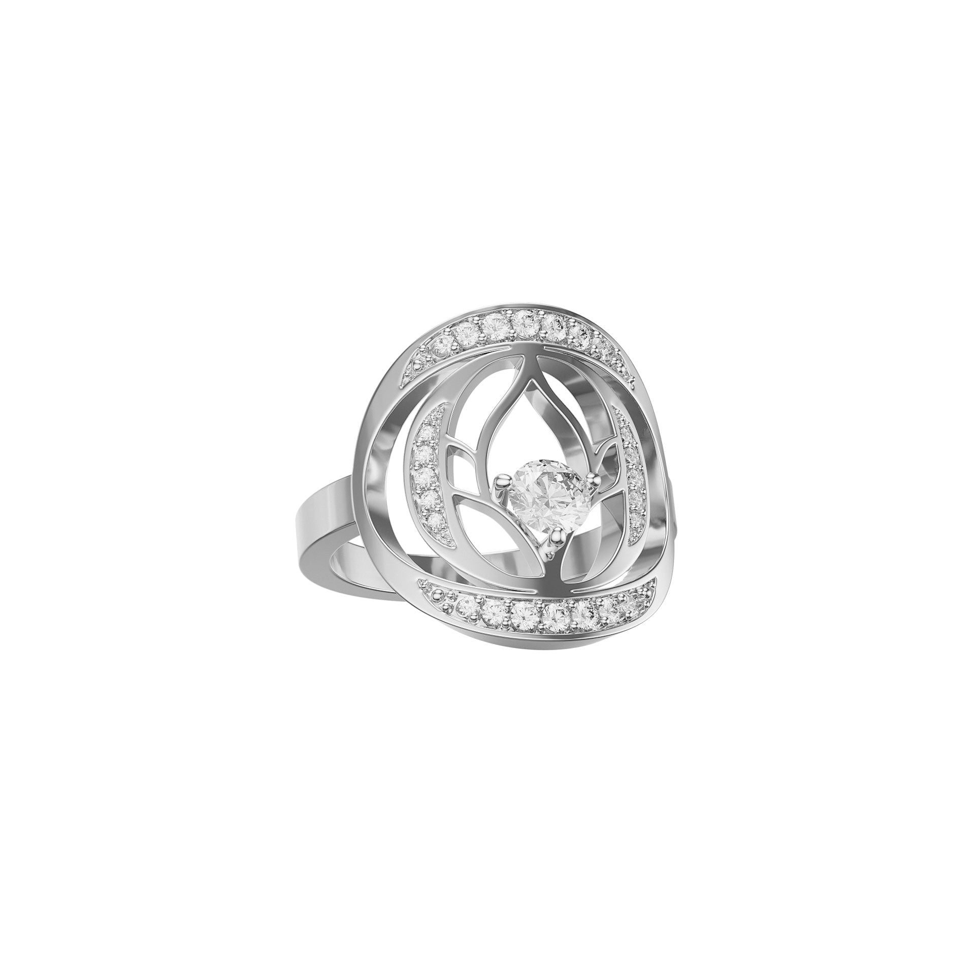 Audace ring in white gold and diamonds – Singularity Galleries
