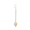Load image into Gallery viewer, Boucle d'oreille Prabha argent, feuille d'or et email grand feu

