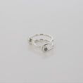 Load and play video in Gallery viewer, Teal Blue and Silver Diamond Switch Ring
